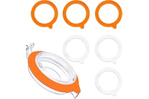 6 Pcs Silicone Canning Jar Gaskets, 3.74in Silicone Airtight Seals Leakproof Replacement Seal Rings for Mason Regular Mouth G