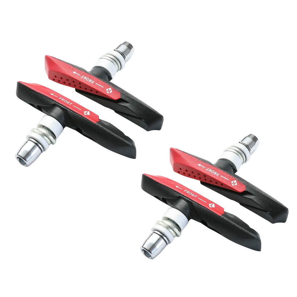 2 Pairs V-Brake Brake Pads of 72mm for bicycles, perfectly suitable for Shimano, SRAM, Tektro, Avid and XLC UVM. High-performance V Brake Blocks — image 1