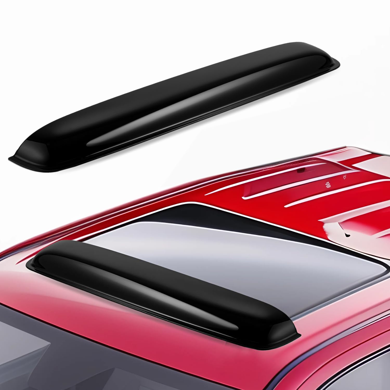 Photo 1 of Extra Durable Sunroof Visor Wind Deflector for Sun/Moonroof (35.6" inch) – Universal Sunroof Deflector Tool-Free Install - SR11005