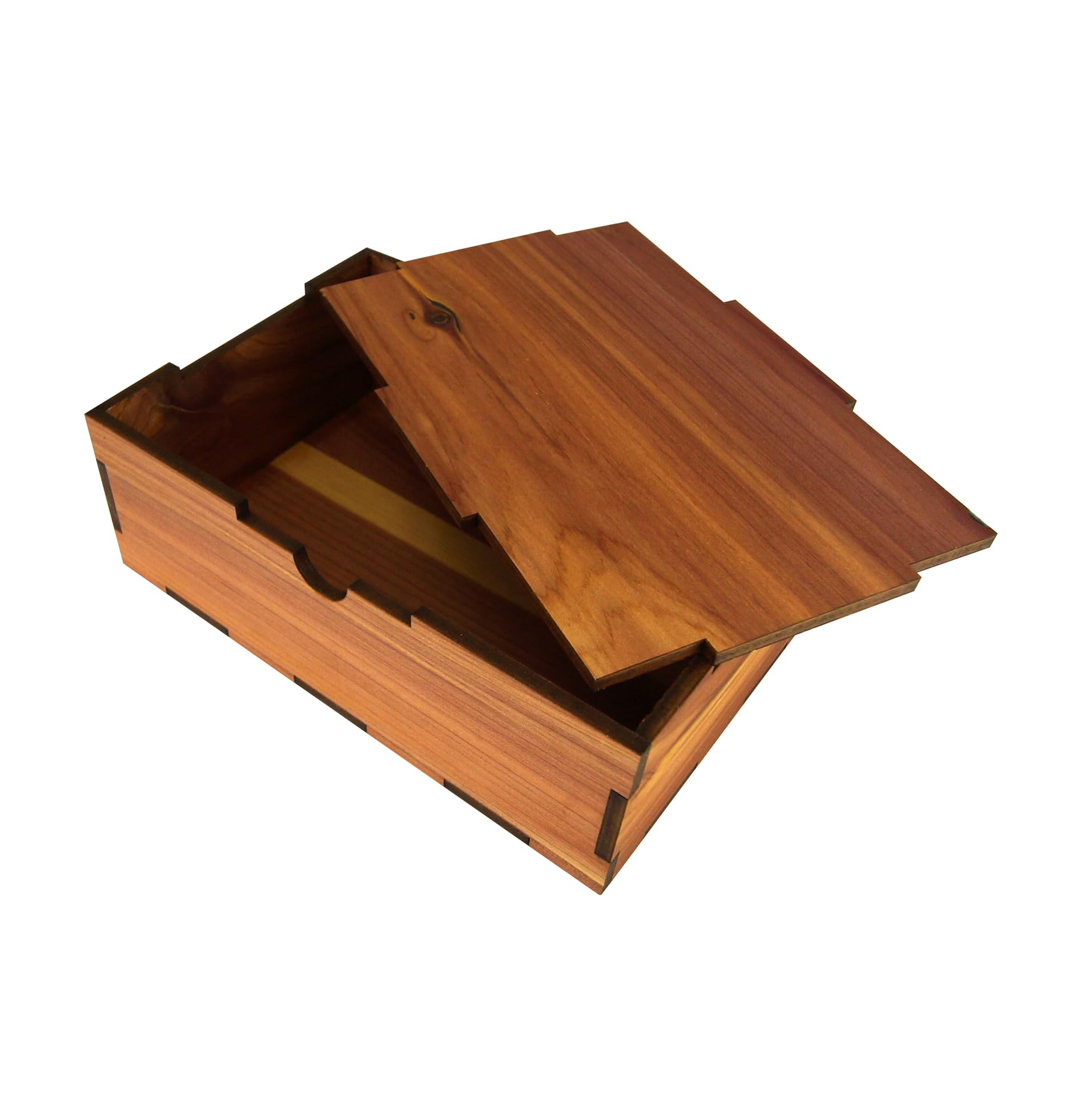 Photo 1 of Woodchuck All-Purpose Wood Gift Box | Wooden Storage Box | Sustainably Made in USA | with Cedar Top Lid | Buy ONE Plant ONE (Small, 4 x 6 x 2 in.)