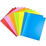 WOT I Heavy Duty Plastic Folders with Pockets and