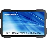 Bosunre FHD Industrial Touch Display, 32 Inch Open Frame Capacitive Touch Monitor, Commercial Touch Screen Display with HD-MI VGA Ports, Large Open Frame Design Touch Screen