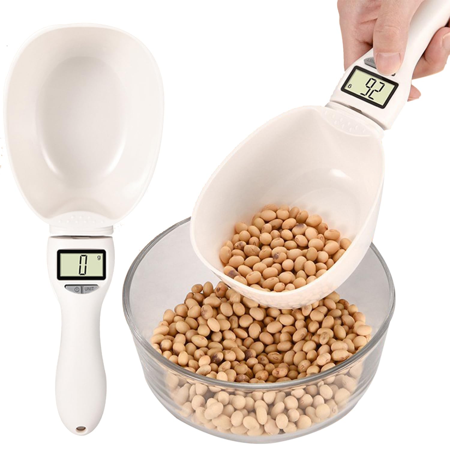 Photo 1 of 2025 New Digital Measuring Spoon, Digital Food Measuring Scoop Scale - Electronic Kitchen Measuring Spoon Scale for Cooking Baking - Smart Adjustable Measure Cup for Home Cooks Bakers Chefs Pet Owners