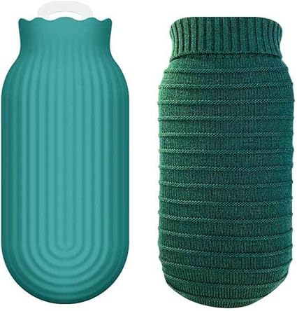 Adnikia Warmflaschen Mit Abnehmbarem Weichem Strickbezug Babysicheres Silikon Fur Reisen Korperwarmer Fur Kinder Madchen Frauen Geburtstag Warme Und Kalte Therapien Schmerzlinderung Amazon De Kuche Haushalt