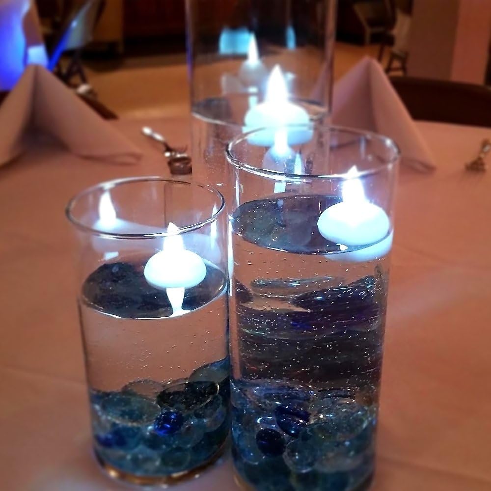 NOVELTY PLACE 12Pcs LED Floating Candles, Waterproof Flameless Tea Lights Flickering Cool White Light - Image 4