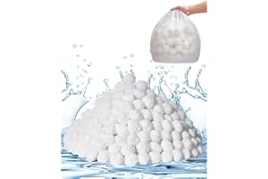 VEVOR Pool Filter Balls for Sand Filter, 4.6 lbs, Filter Balls Replace Pool Filter Sand, Reusable Polyester Fiber Filter Media Balls with Wash Bag, for Swimming Pool Above Ground Pool Aquarium Tank
