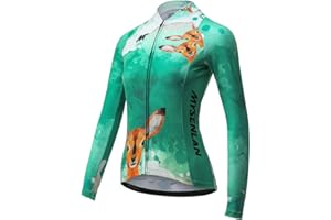 M MYSENLAN Mysenlan Women's Cycling Long Sleeve Breathable Jersey Set 3D Padded Long Pants Bike Shirt Bicycle Tights Clothing