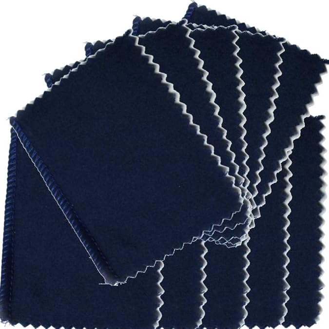 Jewelry Polishing Cloth Blue/White TwoCloth System Set of