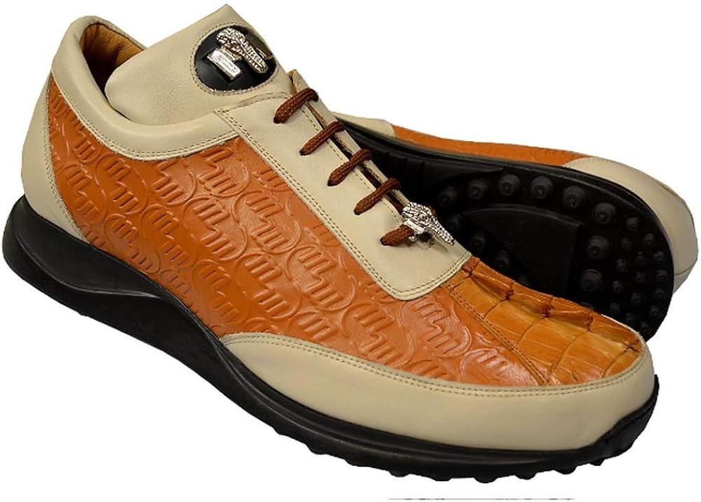 orange alligator shoes