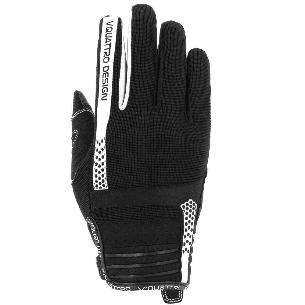 V Quattro Design Rush 18 Women's Gloves, Black/White, Size S