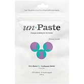Unpaste Fluoride Toothpaste Tablets, Mint, 250ct | Xylitol Free, Travel Friendly Resealable Pouch, Eco-Friendly, 4 Month Supply