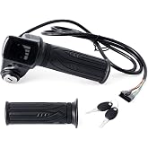 Esttlamer E-Scooter 36V Throttle Replacement for Gotrax Flex for Hoverfly Z5, w/Display Light Switch Lock 2 Keys Twist Accelerator Handle Grip 6-Pin