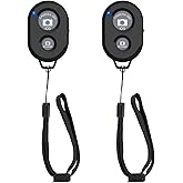 Wireless Camera Remote Shutter for Smartphones (2 Pack), zttopo Wireless Phone Camera Remote Control Compatible with iPhone/Android Cell Phone - Create Amazing Photos and Selfies, Wrist Strap Included