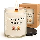 Best Friend Gift for Women Sisters, Besties Christmas Stocking Stuffers Unique Friendship Gift for Best Friend– Vanilla Cashmere Scented – Hand-Poured Soy Candle-with Crackle Wood Wick