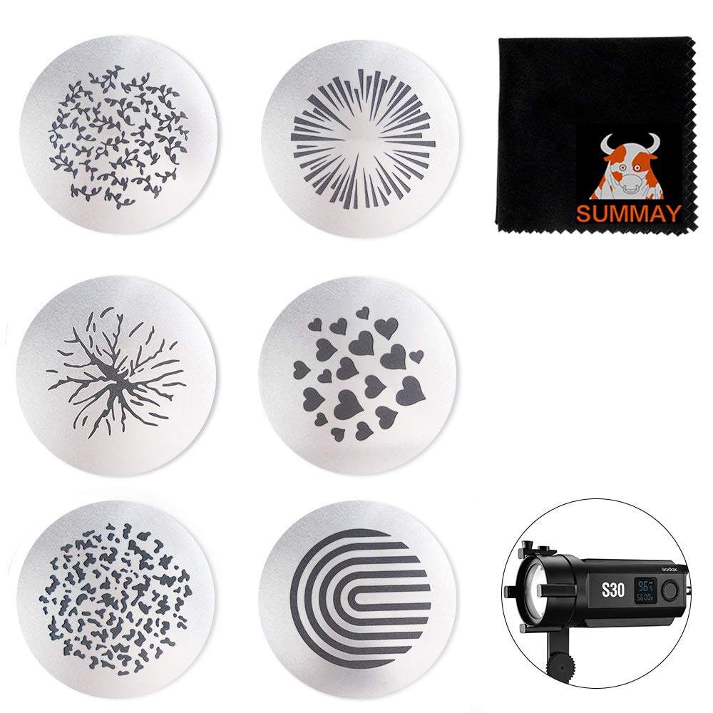 GODOX S30 Color Filter SA09-002 GOBO Set for Godox S30 LED Focusing Video Light (SA09-02)