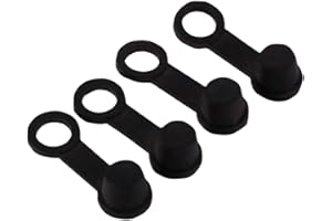 Aramox Brake Bleed Nipple Cap, 4pcs Black Rubber Brake Bleed Nipple Grease Zerk Fitting Dust Cover 8mm for Motorcycle Motorbike