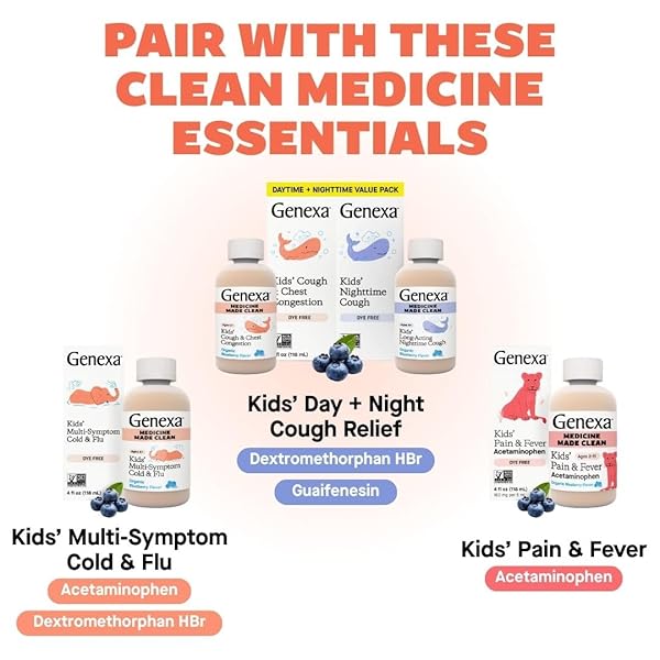 GENEXA KIDS COLD CRUSH | MULTI-SYMPTOM COUGH & COLD, SORE THROAT, CONGESTION RELIEF FOR CHILDREN | ACAI BERRY FLAVOR | ORGANIC & NON-GMO | HOMEOPATHIC REMEDY MADE CLEAN | 60 CHEWABLE TABLETS AGE 4-11​