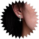 TseanYi CZ Dangle Drop Earrings Crystal Teardrop Bridal Dangle Earrings Tiny Rhinestone Drop Wedding Earrings Mini Waterdrop Cubic Zirconia Earrings Jewelry for Women and Girls(Gold)