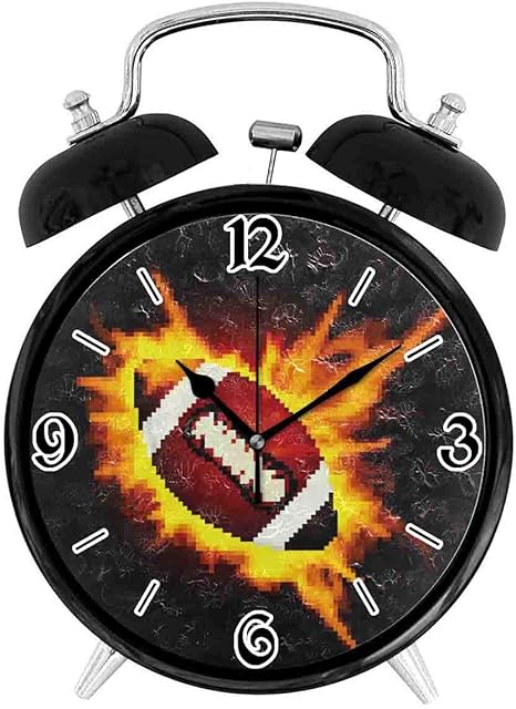 Amazon Co Jp 可愛い 面白い レトロ ナチュラル目覚まし時計ーラグビー 火 競技目覚まし時計ーサイズ 4インチ ホーム キッチン