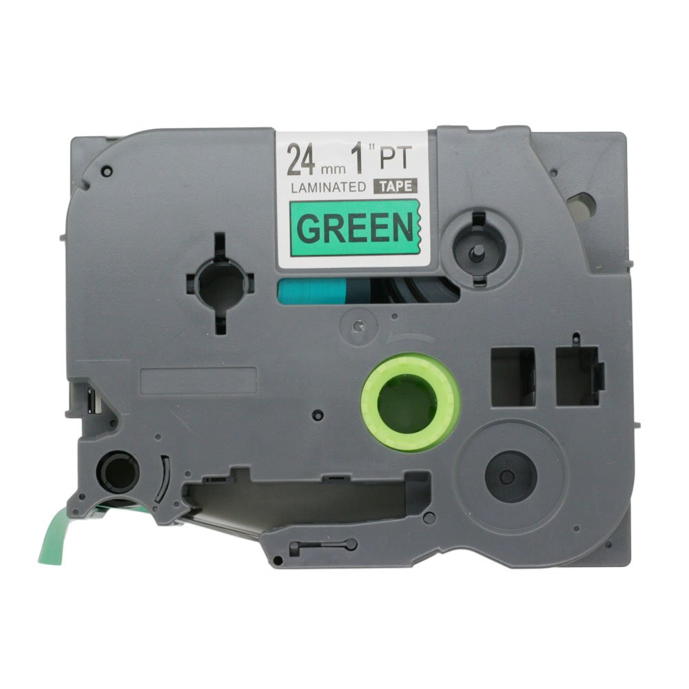 BROVACS 1 Pack Black on Green Label Tape Compatible for Brother P-Touch TZ 751 TZe 751 24mm 1" OPA1175