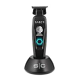 Stylecraft Saber Professional Full Metal Body Digital Brushless Motor Cordless Hair Trimmer (Black)
