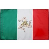 AZ FLAG Sicilian Independence Movement Flag 3x5 ft Pole Sleeve | Indoor and outdoor use nationalism of Sicily 150x90 cm decorative flag double stitched seams and reinforced edges