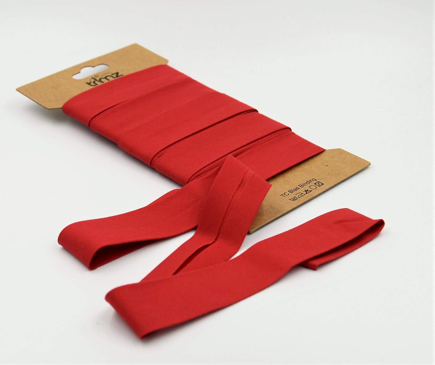 Trimz Poly Cotton Bias Binding, Red, 25mm x 5m - Image 5