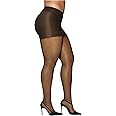 Hanes Curves Control Top Sheer Toe Silky Sheer Pantyhose with Wicking Cool Comfort