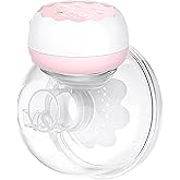 Electric Hands-Free Breast Pumps, Wearable Breast Pump with 4 Modes, 12 Levels, LCD Display, Memory Function Rechargeable with Massage and Pumping Mode 24mm Flange (1 Pack)