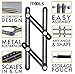 iTools Multi Angle Template Tool - Premium Aluminum Alloy Angle-izer Measuring Ruler Layout Multi-angle Tool with Metal Knobs and Bolts - Perfect for Tiling, Flooring, Brick Laying, Deck Building