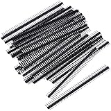 Hotop 50 Pack Single Row 40 Pin 2.54 mm Male Pin Header Connector