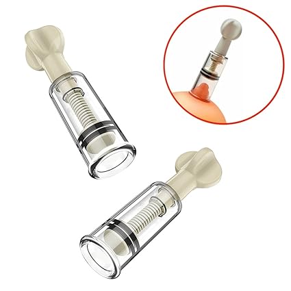 SXOVO Nippel Sucker Nippelsauger Brustwarzensauger für Frau Extra Stark Paar Set Transparent Klitoris Sauger 2 Stück (Klein ?