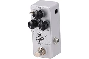 For MOSKY Silver Horse Overdrive Guitar Effects Pedal with Boost and True Bypass, Compact Full Metal Shell for Electric Guita