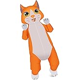 NISUNS Cat Costume Inflatable Costume for Kids Funny Halloween Costumes Blow up Cosplay for Girl Boy