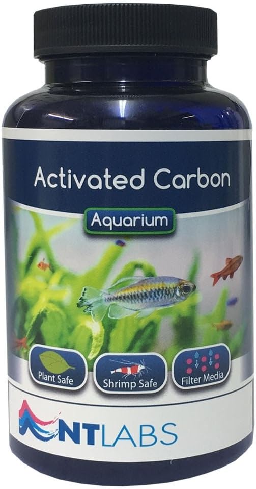 NT Labs Aquarium Activated Carbon, Colour and Toxin Remover, Improves Aquarium Water Quality, Removes Excess Water Treatments