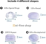 Uni-Fine Silicone Pads 107Pcs 4 Sizes 4 Shapes Transparent Self-Adhesive view 4