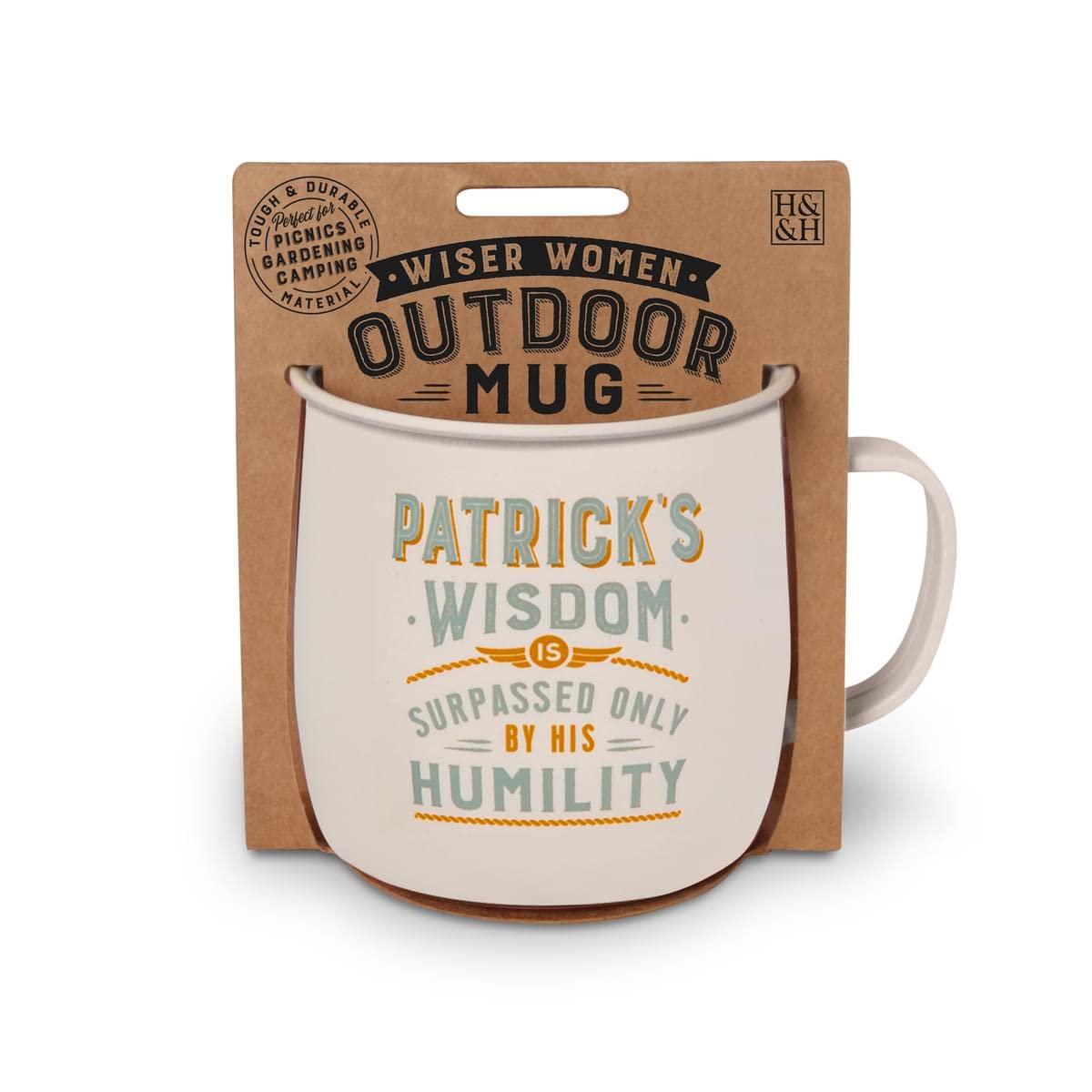 History & Heraldry Personalised Outdoor Mug (Patrick)