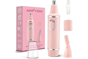 AREYZIN Nose Hair Trimmer for Women & Eyebrow Trimmer-2024 Professional Painless Ear and Nose Trimmer Nasal Hair Clipper, Powerful Motor, Easy to Clean, Dual Edge Blades