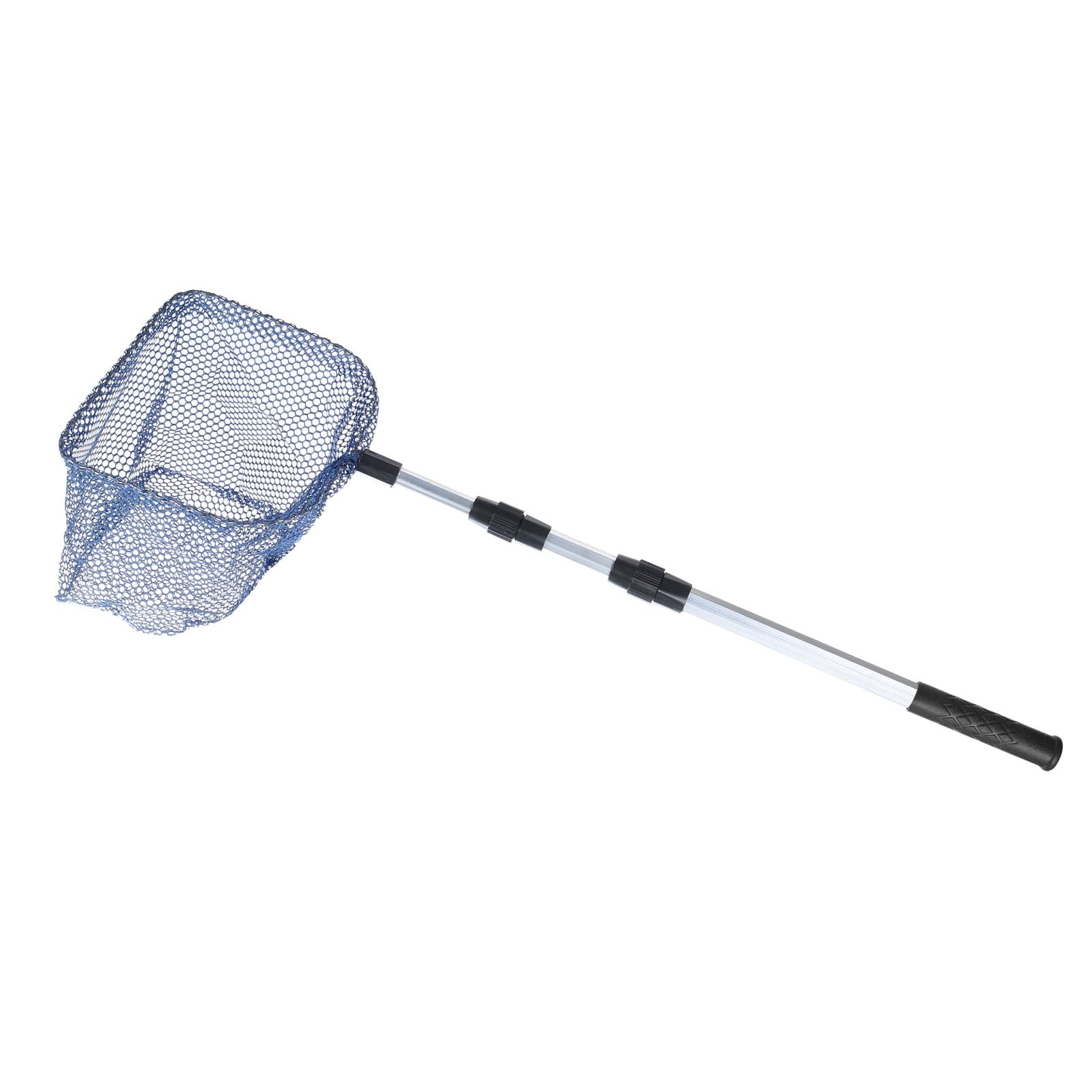 PATIKIL Telescopic Table Tennis Ball Picker, Aluminum Alloy Portable Ping Pong Ball Pick Up Net Bag for Balls Picking, Blue
