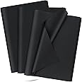 Jkopsnr 120 Sheets Black Tissue Paper 20x14 Inches Black Tissue Paper for Bags Black Wrapping Tissue Paper Bulk for DIY Crafts Birthday Festival Holidays Decorative