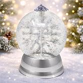 Christmas Lighted Snow Globe 6.5&rdquo; Spinning Snowflake LED Water Globe by MOMENTS IN TIME &ndash; Battery Operated Acrylic Christmas Decoration for Mantel or Tabletop Display
