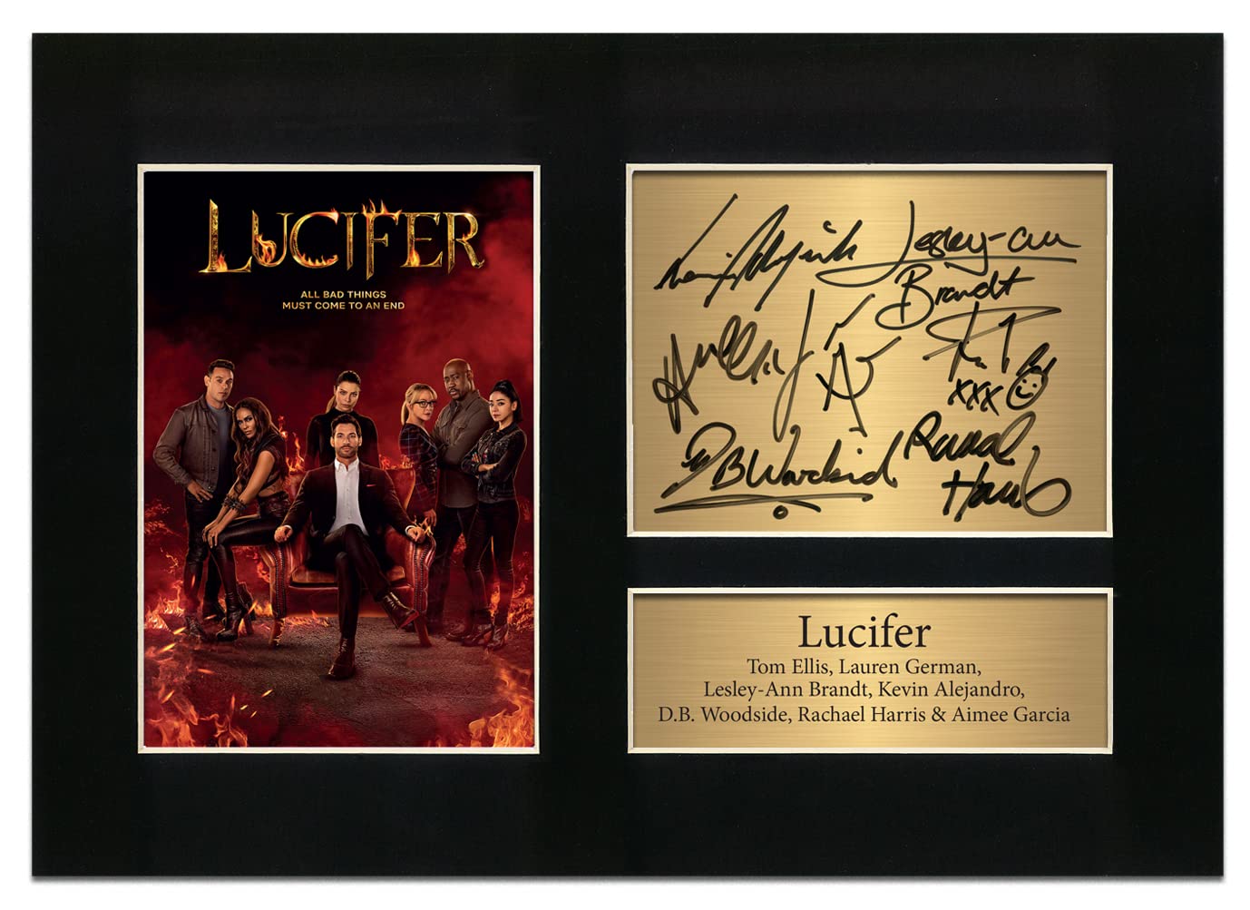 Zulu Image Lucifer Cast Signed Autograph Series Season| A4 Printed Photo Reproduction Print Picture Display No77