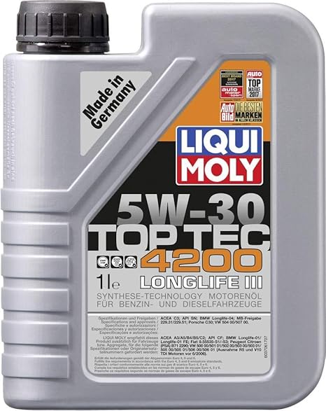 Amazon Liquimoly リキモリ Top Tec トップテック 40 5w 30 1l Vw Mb Bmw Porsche 認証 Acea C3適合 Htrc3 車用エンジンオイル 車 バイク