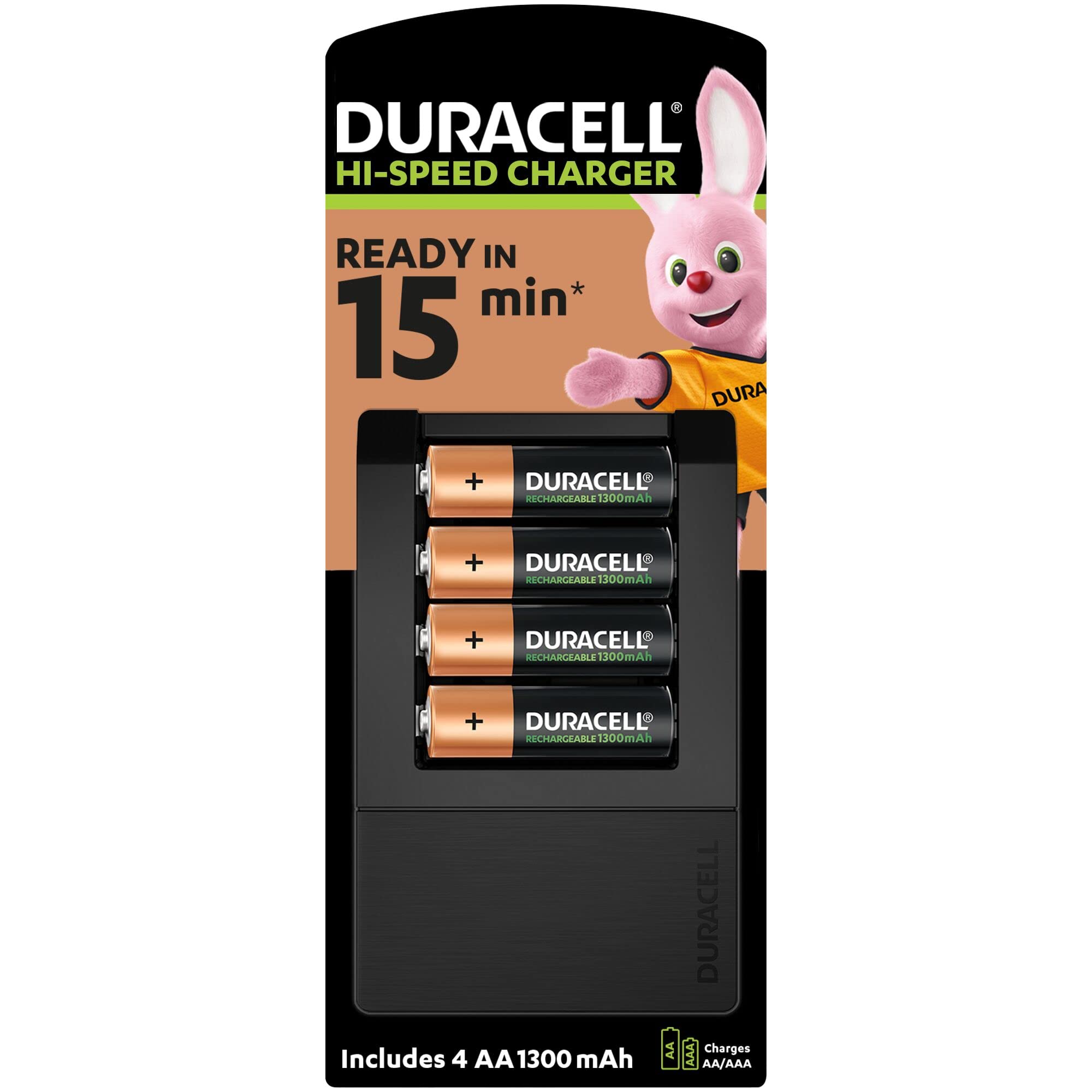 Duracell 15 minutes Battery Charger with 4 AA