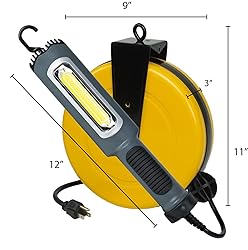 Professional Grade Retractable Cord Reel with LED