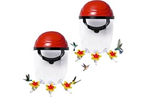 Hsmanchry 2 Pack 2025 Upgraded Hummingbird Feeder Helmet | Popular Hummingbird Mask Feeder | 3 Spill-Resistant Ports, Fog-Resistant Lens, Adjustable Headband for All Head Sizes