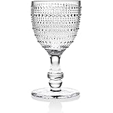 Godinger Wine Glasses Goblets, Beverage Stemmed Glass Cups - Lumina, 9oz, Set of 4
