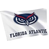 Desert Cactus Florida Atlantic University FAU Flag - 3 x 5 Feet Owls Banner, Indoor/Outdoor Durable Fabric, 100% Polyester Design (Style A1)