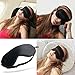 MYCARBON Real Silk Eye Mask Sleep Mask for Women Black Light Weight Travel Sleeping Mask Super Soft Eye Cover for Men and Kids