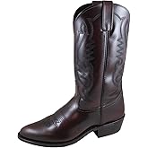 Smoky Men's 11" Black Cherry Leather Western Cowboy Boot